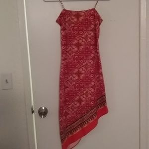 Summer dress with beaded straps.